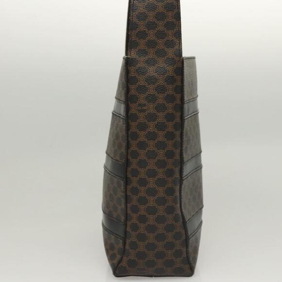 CELINE Macadam Canvas Shoulder Bag Pvc Leather Black Gold - Picture 7 of 13